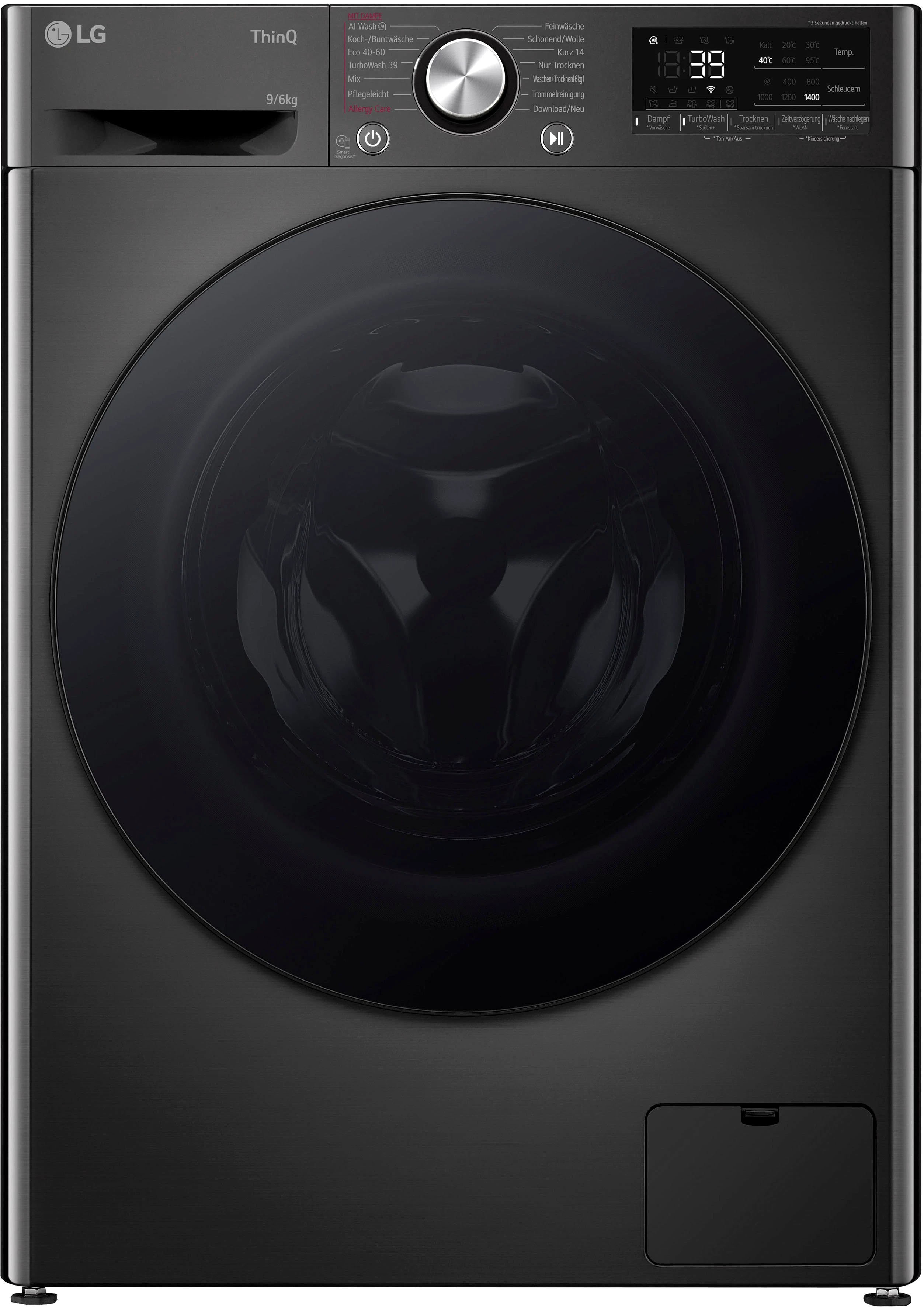 LG Waschtrockner Serie 7 W4WR7096YB, 9 kg, 6 kg, 1400 U/min