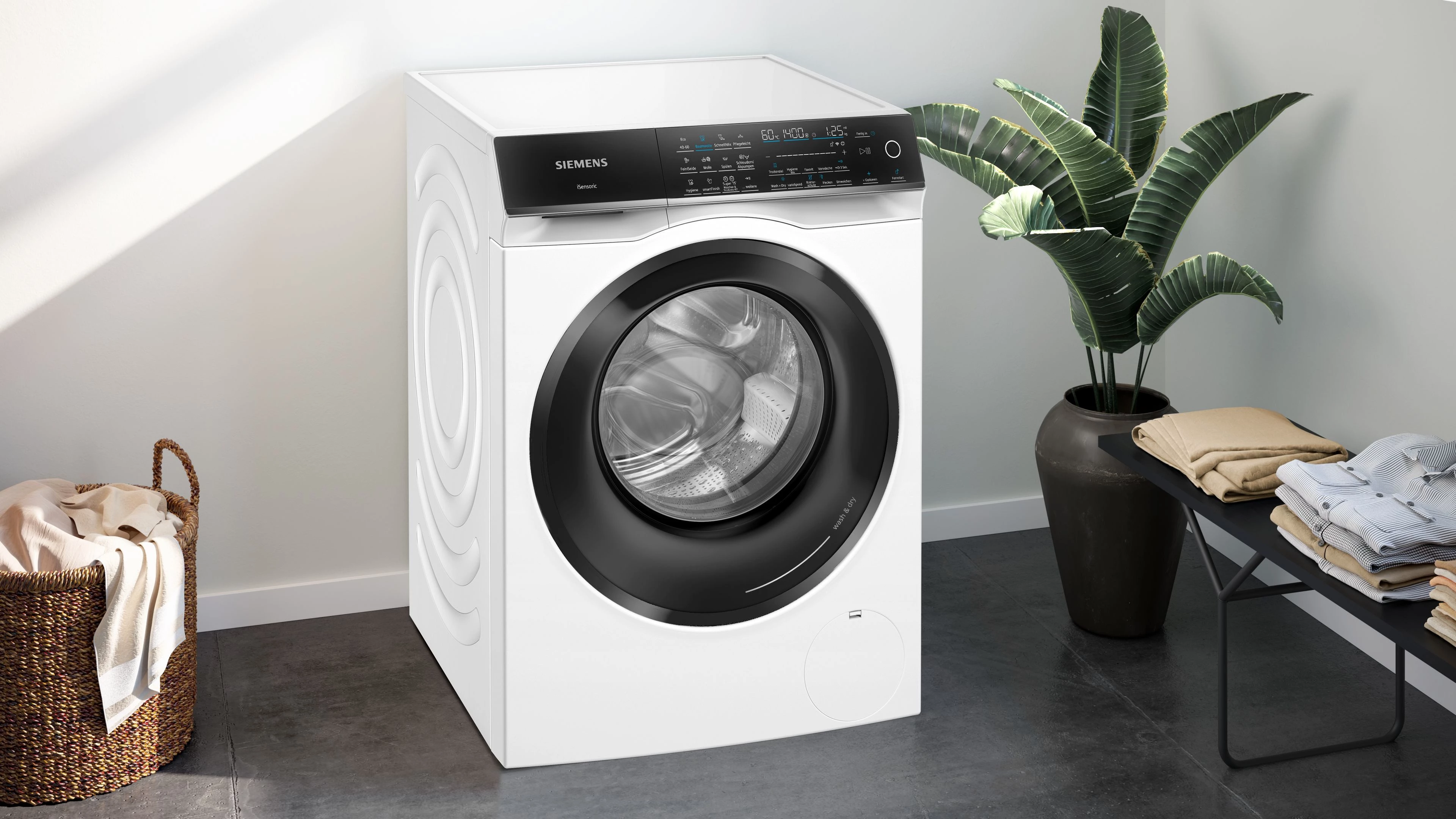 SIEMENS Waschtrockner iQ700 WN54C2070, 9 kg, 6 kg, 1400 U/min