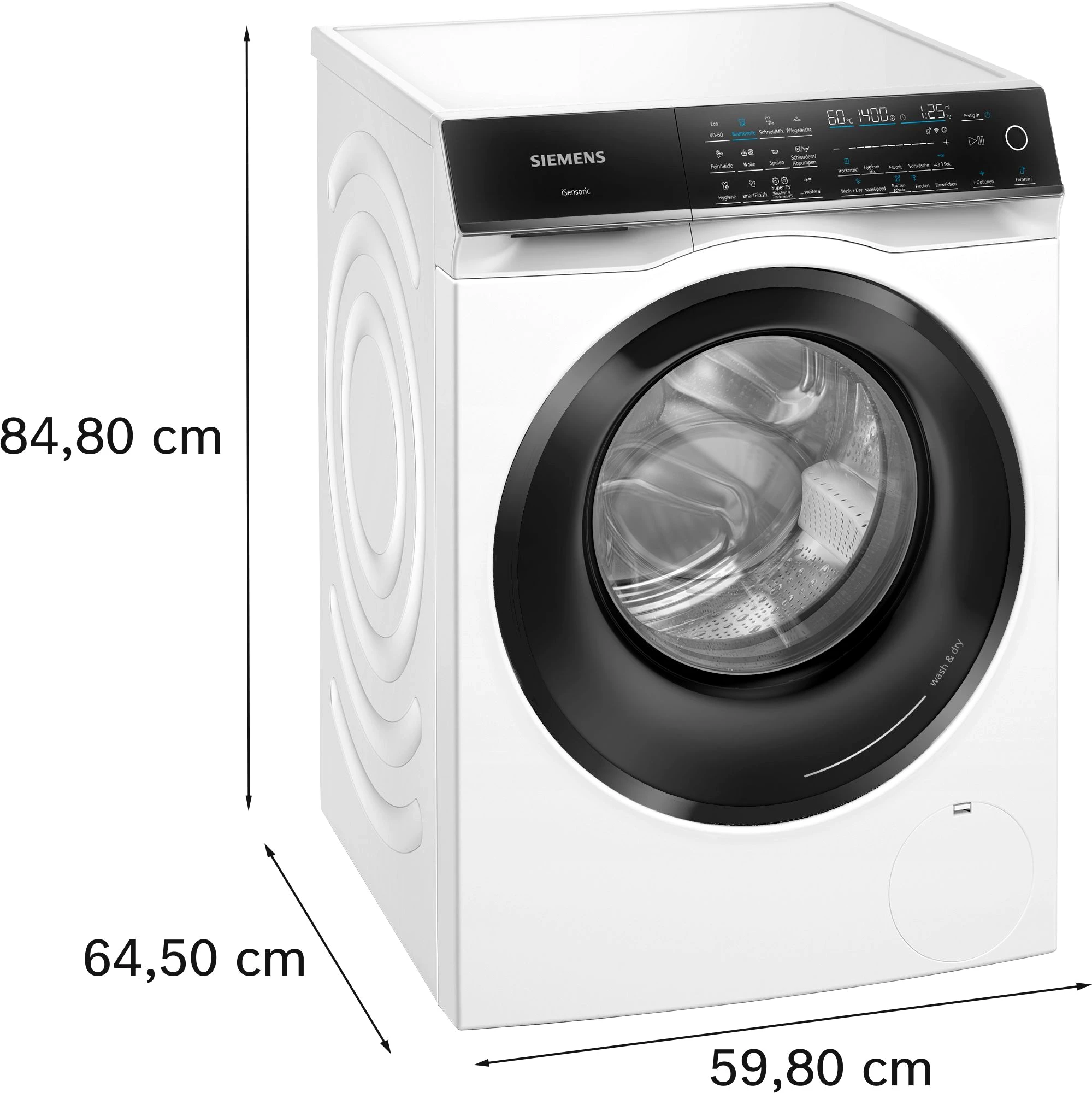 SIEMENS Waschtrockner iQ700 WN54C2070, 9 kg, 6 kg, 1400 U/min