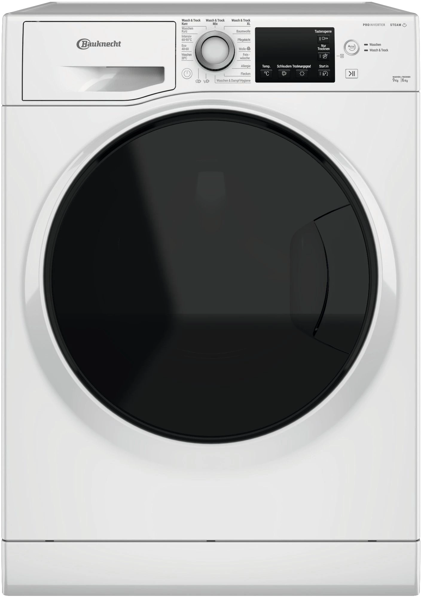 BAUKNECHT Waschtrockner WT Super Eco 96S 41 N, 9 kg, 6 kg, 1400 U/min, 4 Jahre Herstellergarantie