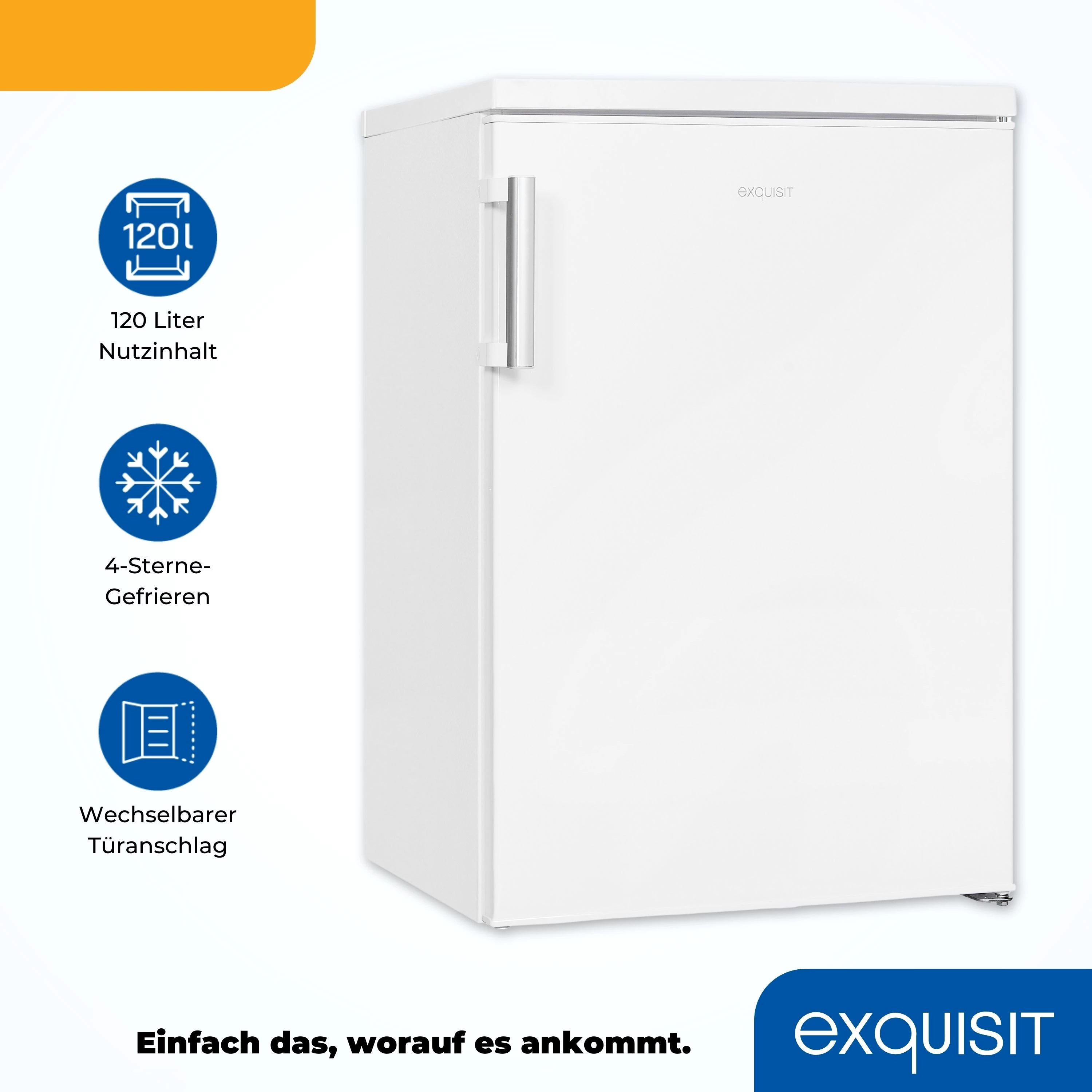 exquisit Table Top Kühlschrank KS516-4-H-010D, 85 cm hoch, 56 cm breit
