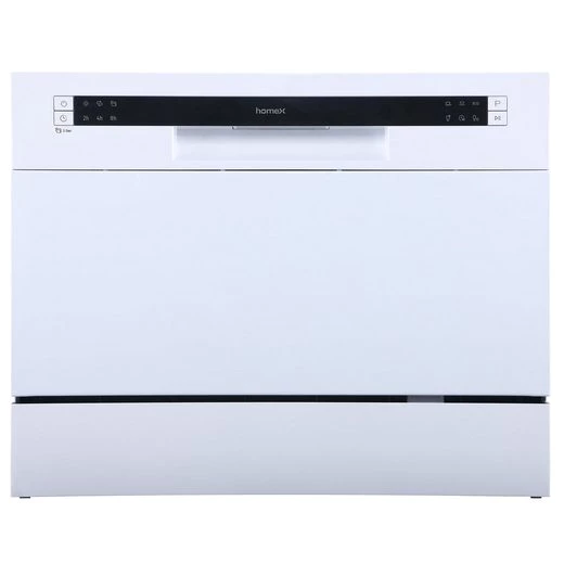 homeX Tischgeschirrspüler GST6AE-W, 6 Maßgedecke, Mini Spülmaschine für kleine Küchen