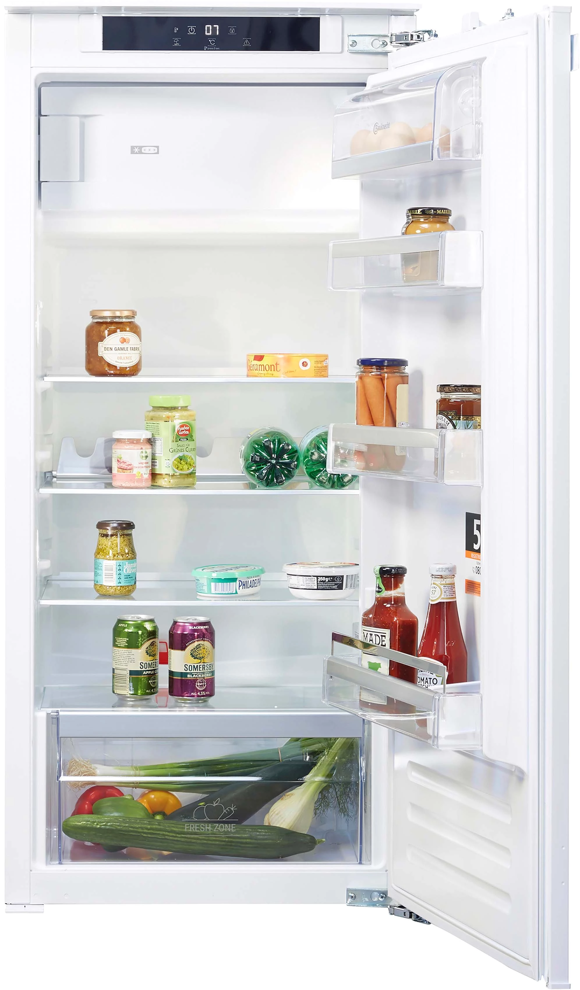 BAUKNECHT Einbaukühlschrank KSI 12GF3, 122 cm hoch, 55,7 cm breit