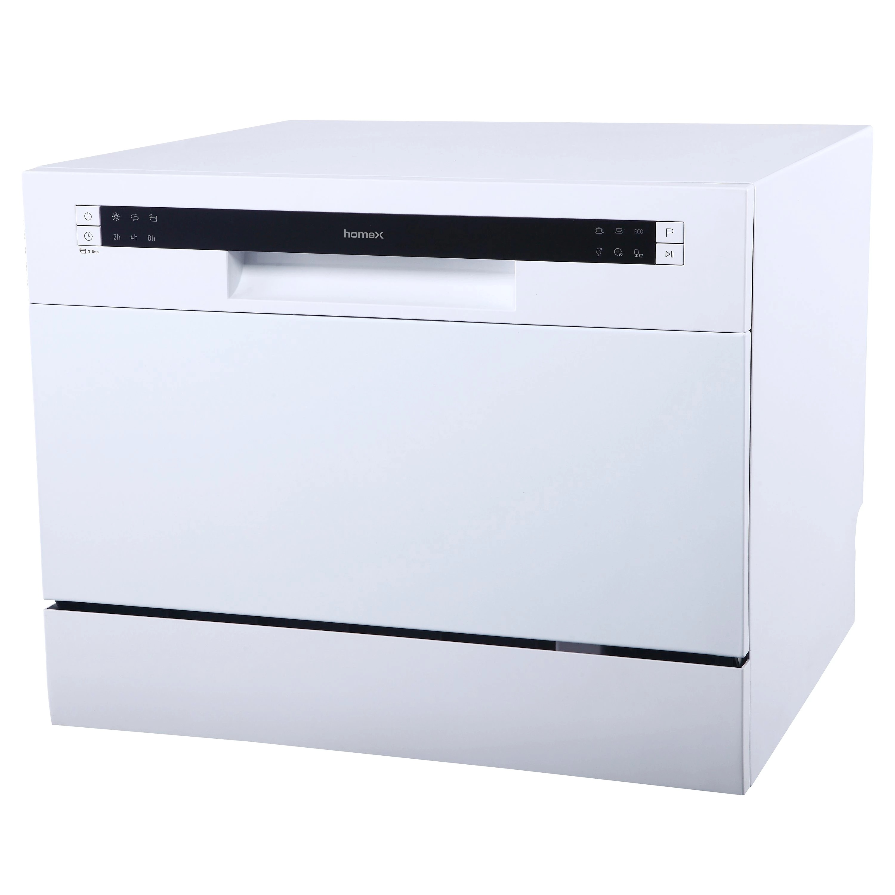 homeX Tischgeschirrspüler GST6AE-W, 6 Maßgedecke, Mini Spülmaschine für kleine Küchen