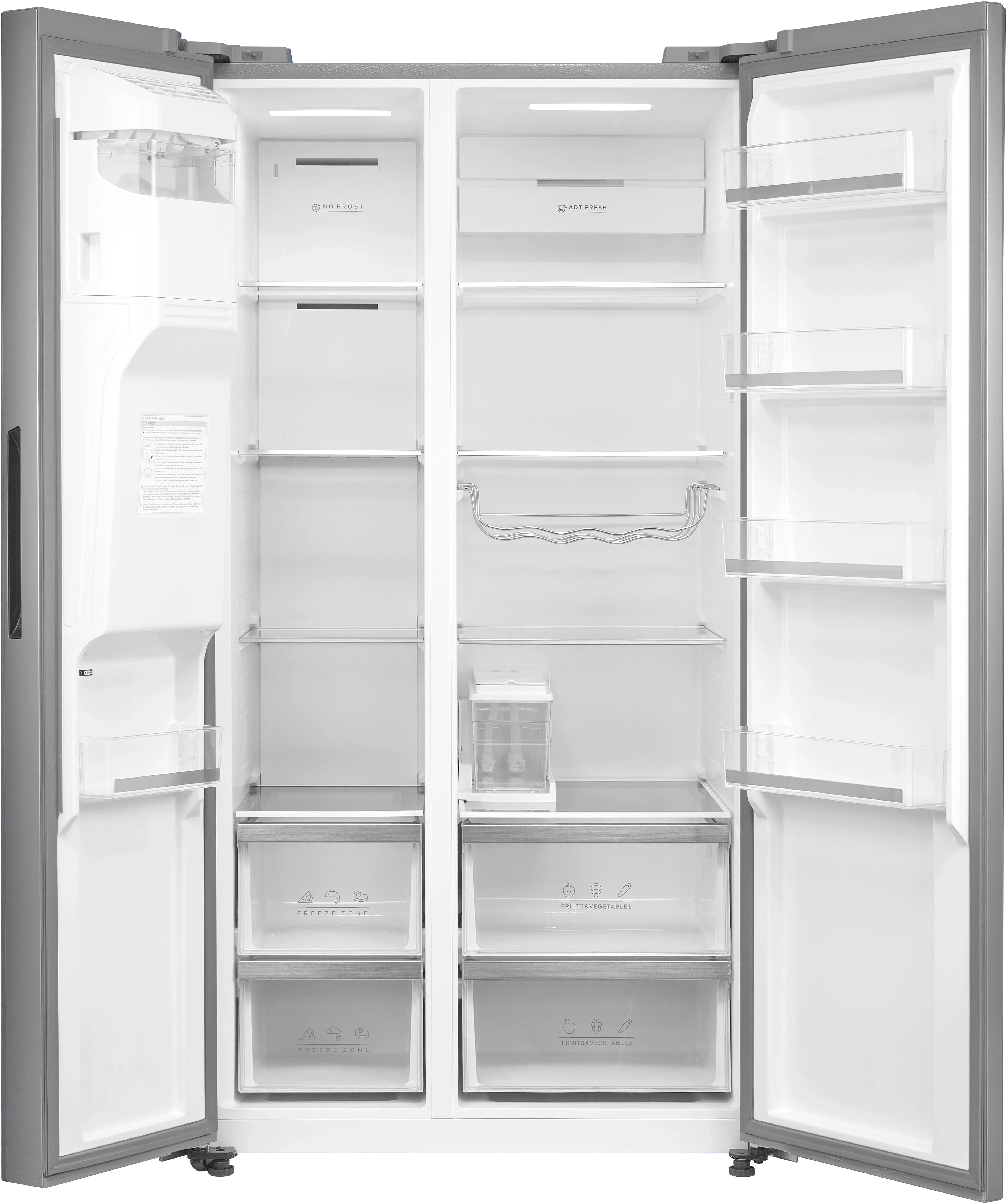 Hanseatic Side-by-Side HSBS17590CWEI, 179,3 cm hoch, 91 cm breit, mit Eis